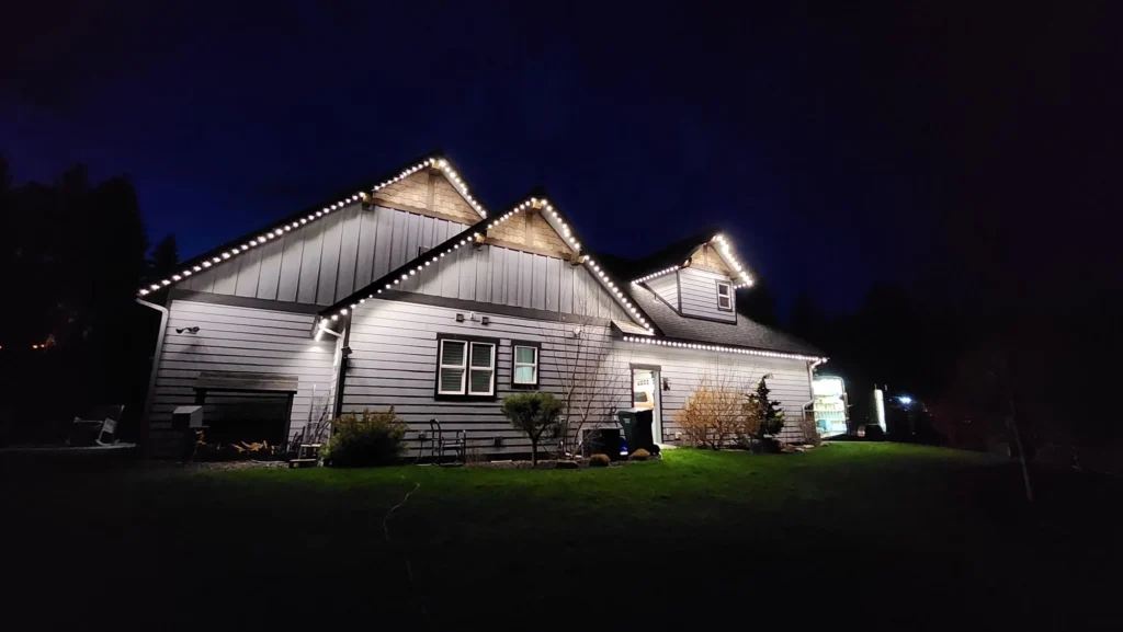 permanent LED lights on a home