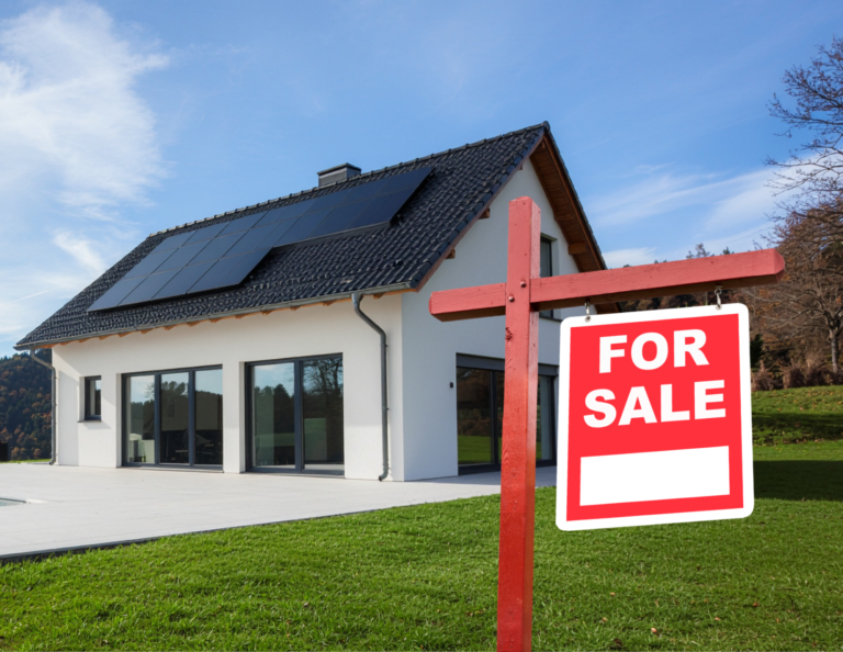 house with solar panels for sale
